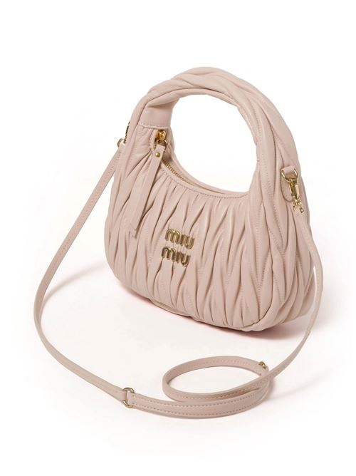 Blush beige  matelassé effect bag Miu Miu | 5BC125V-OOYN88F0236